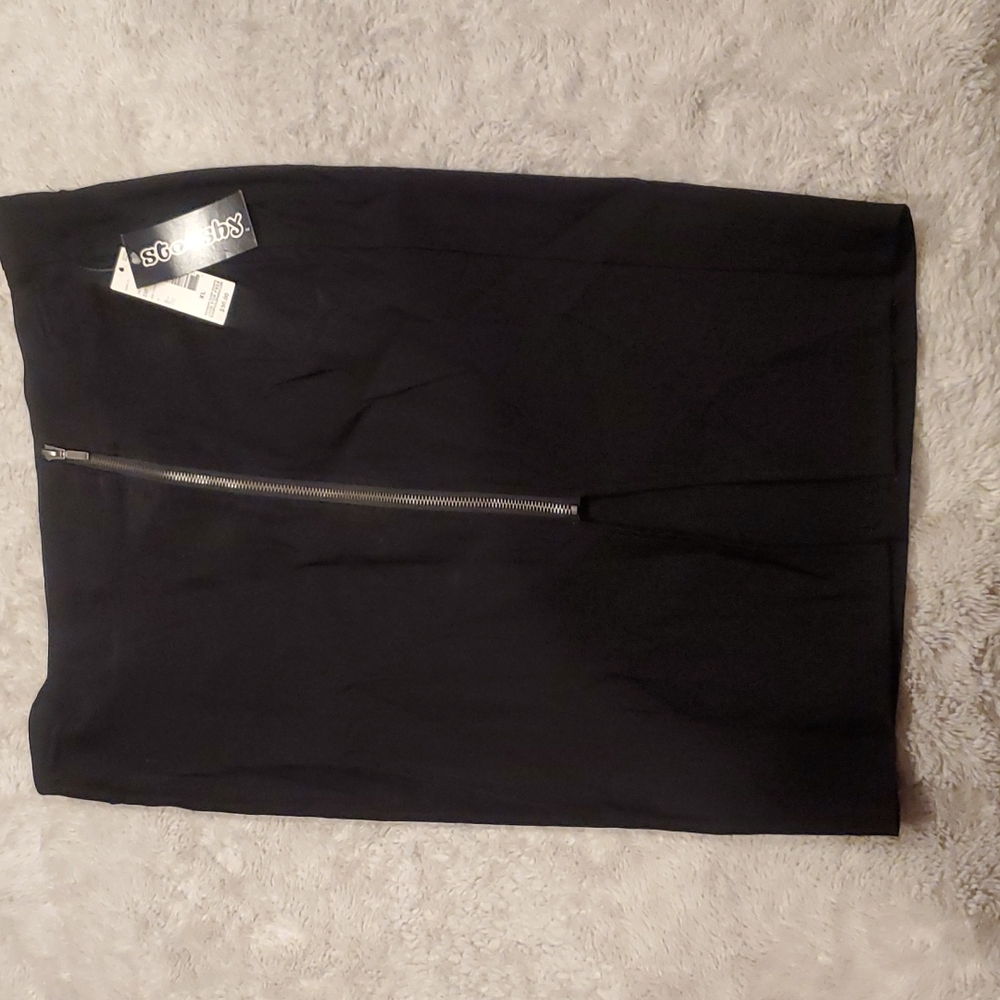 Black Skirt with Zipper